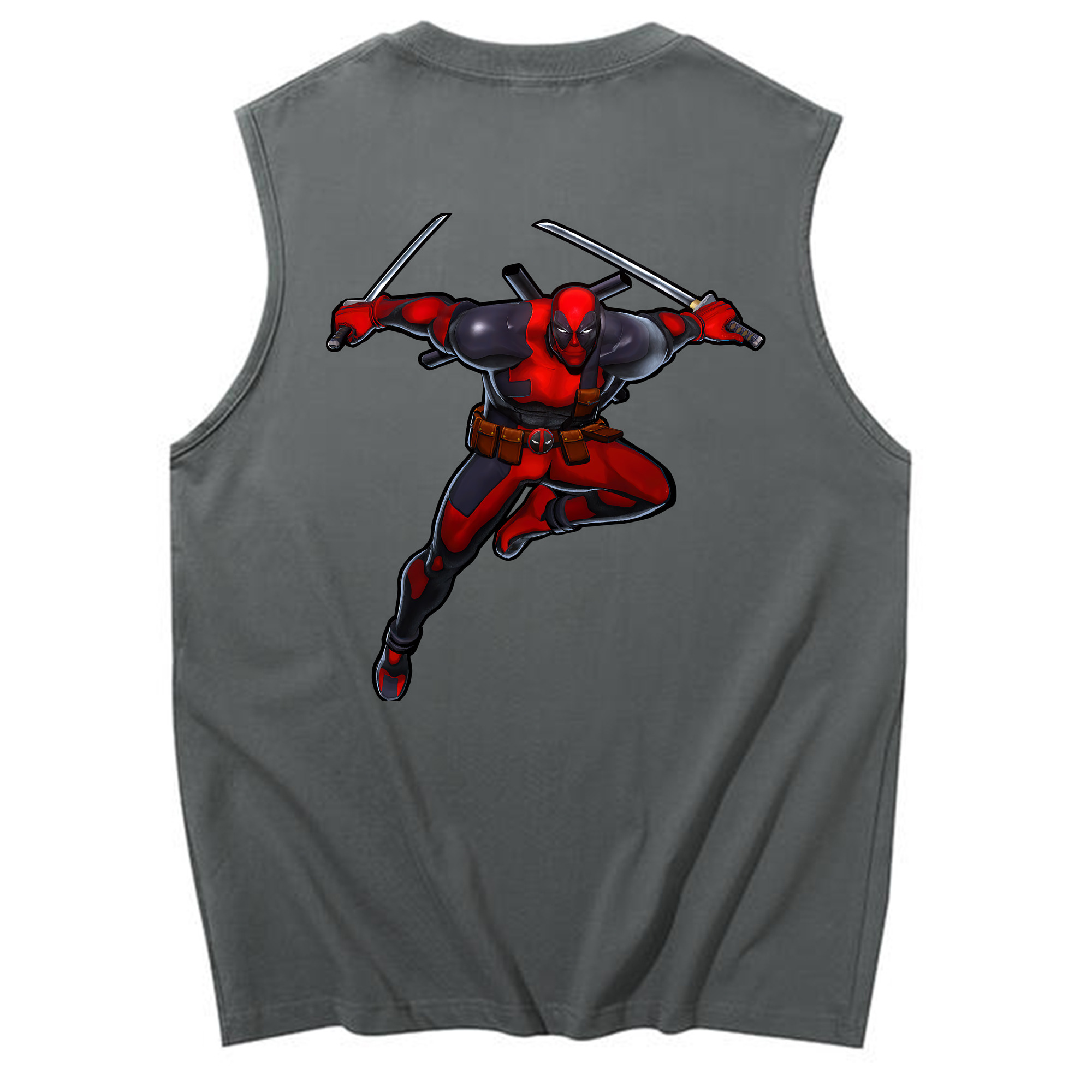 （画像用） Deadpool デッドプール コットン100％タンクトップ（背面プリント）